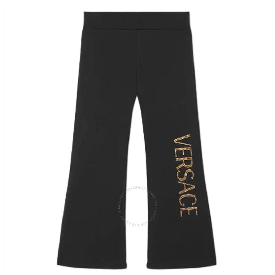 Young Versace Girls Crystal Logo Kids Sweatpants 1
