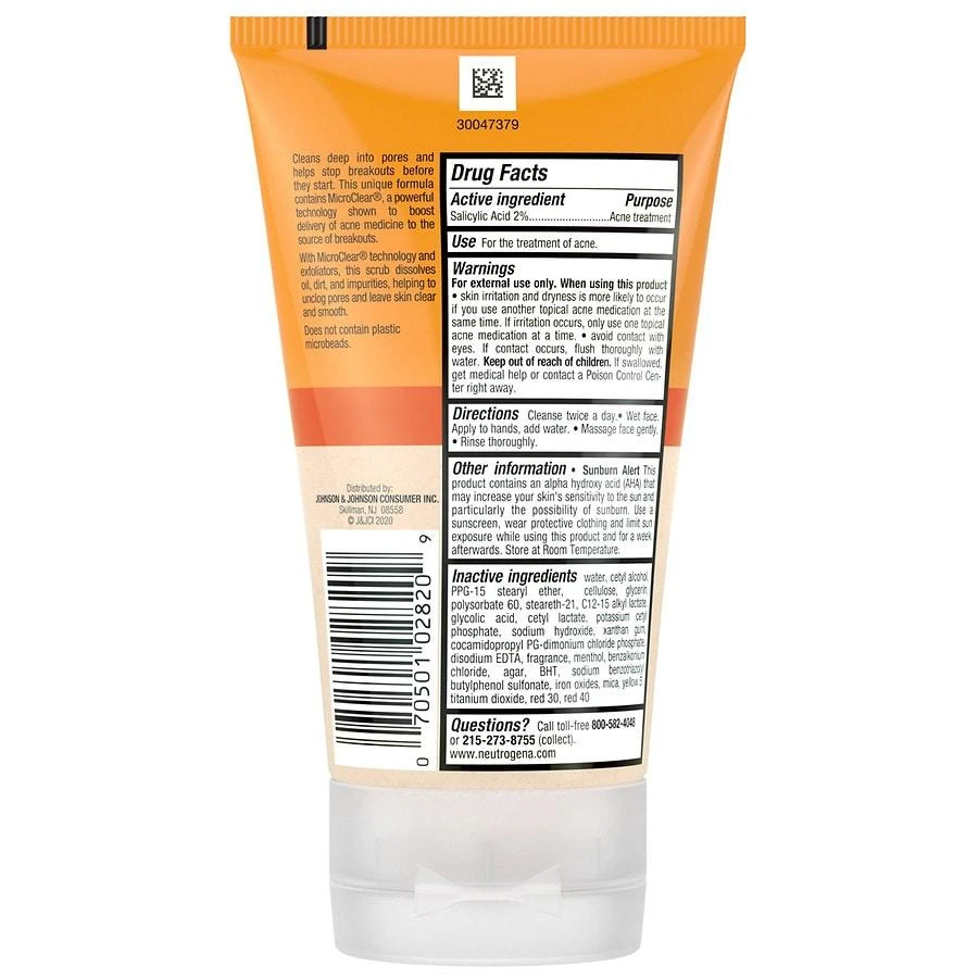 Neutrogena Oil-Free Acne Face Scrub With 2% Salicylic Acid 3