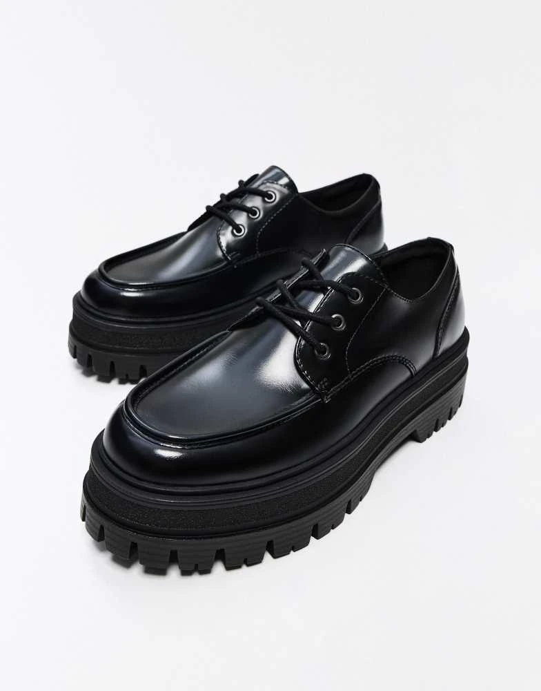 Bershka Bershka Dress moc toe shoes in black 4