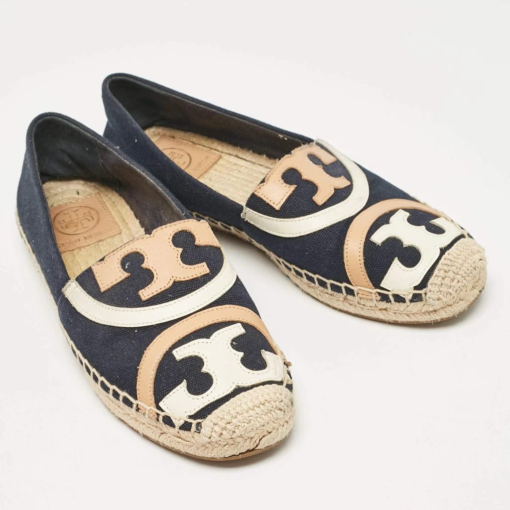 Tory Burch Tory Burch Navy Blue Canvas Poppy Espadrille Flats Size 36 4
