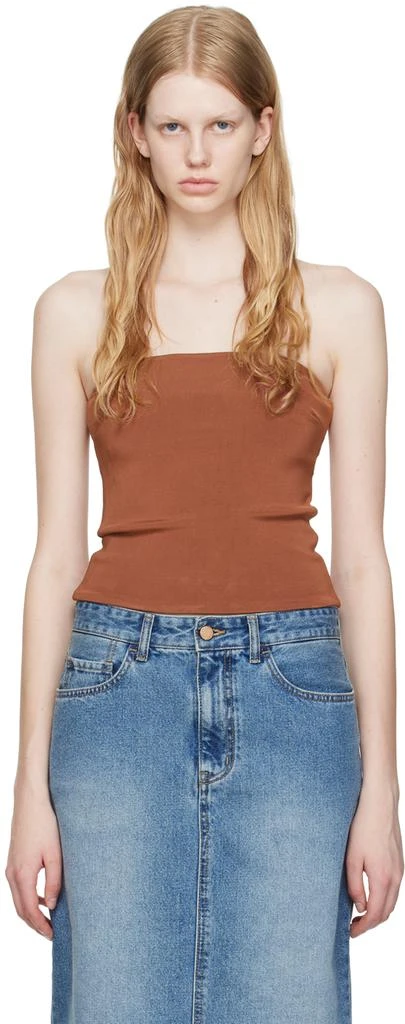 Esse Studios Brown Strapless Tube Top