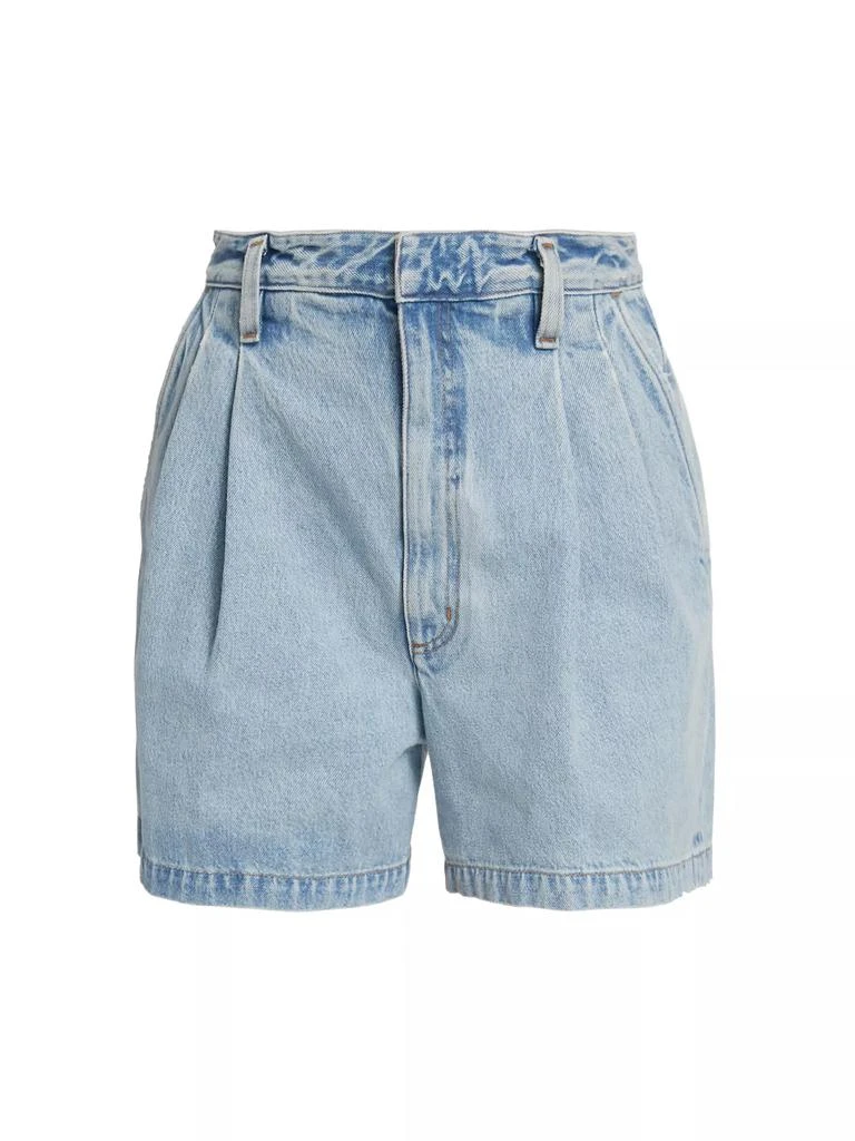 AGOLDE Becker Pleated Denim Shorts 1