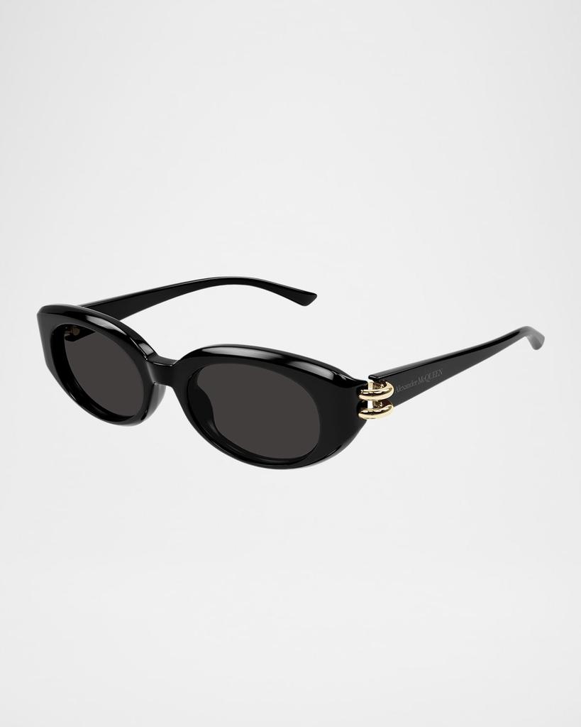 McQueen Round Acetate Sunglasses - Sunglasses - Free