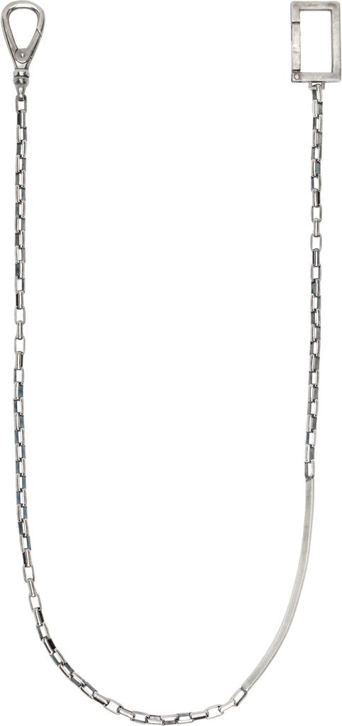 Title of Work Silver Medium Box Link Wallet 002 Keychain