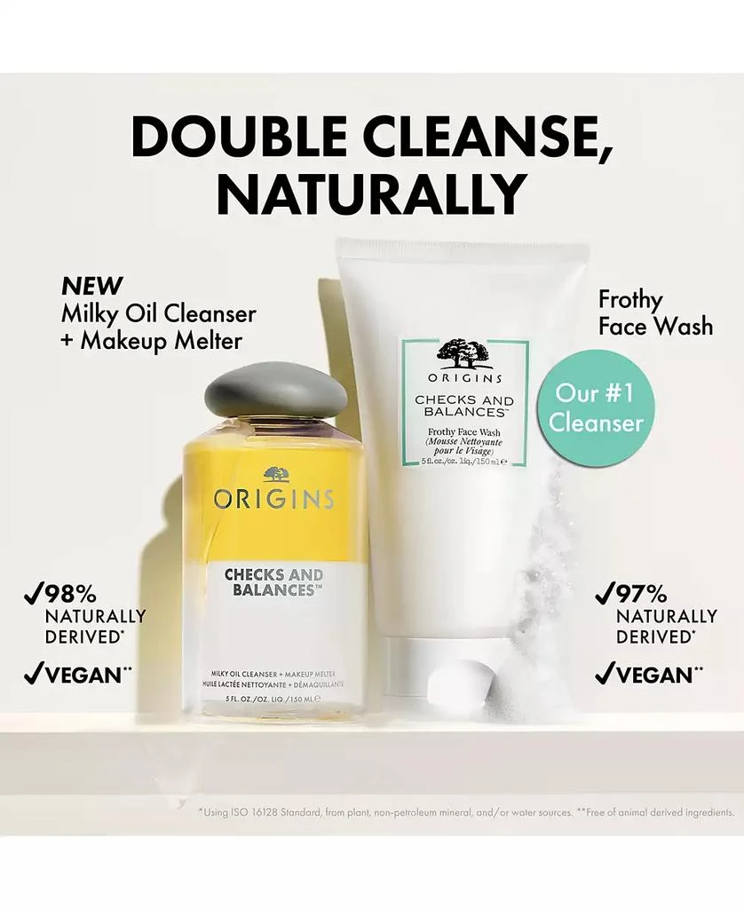 Origins Checks 
Balances Milky Oil Cleanser + Makeup Melter, 5 oz. 2