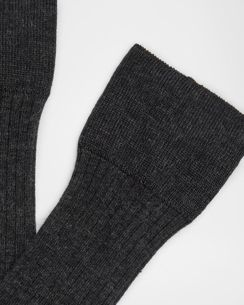 Neiman Marcus Men's 3-Pack Ribbed Wool Over-Calf Socks