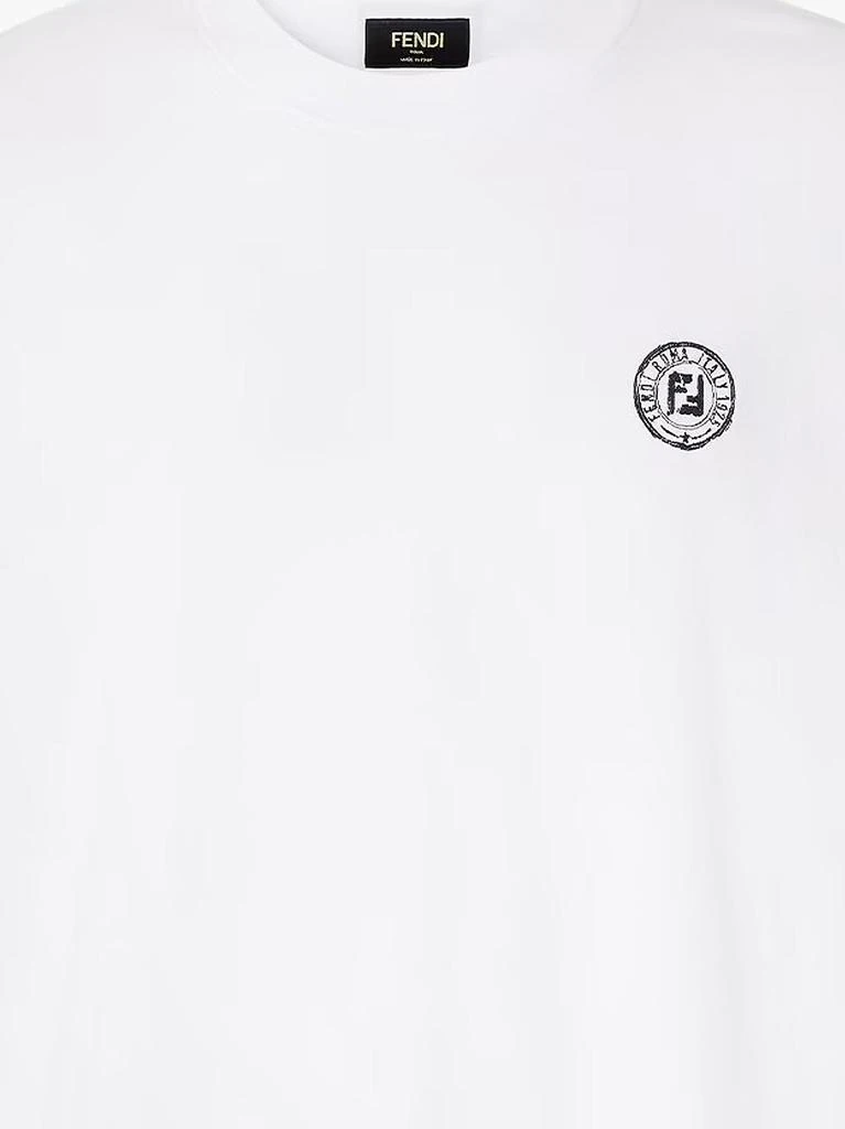 Fendi Cotton t-shirt with FF embroidery 3