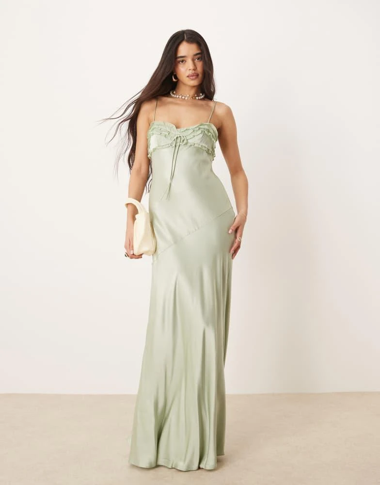 For Love & Lemons For Love & Lemons Natalie maxi dress in desert sage 1