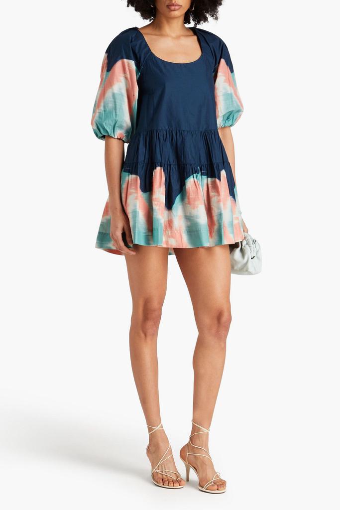 SIMKHAI Baylee cutout printed cotton mini dress