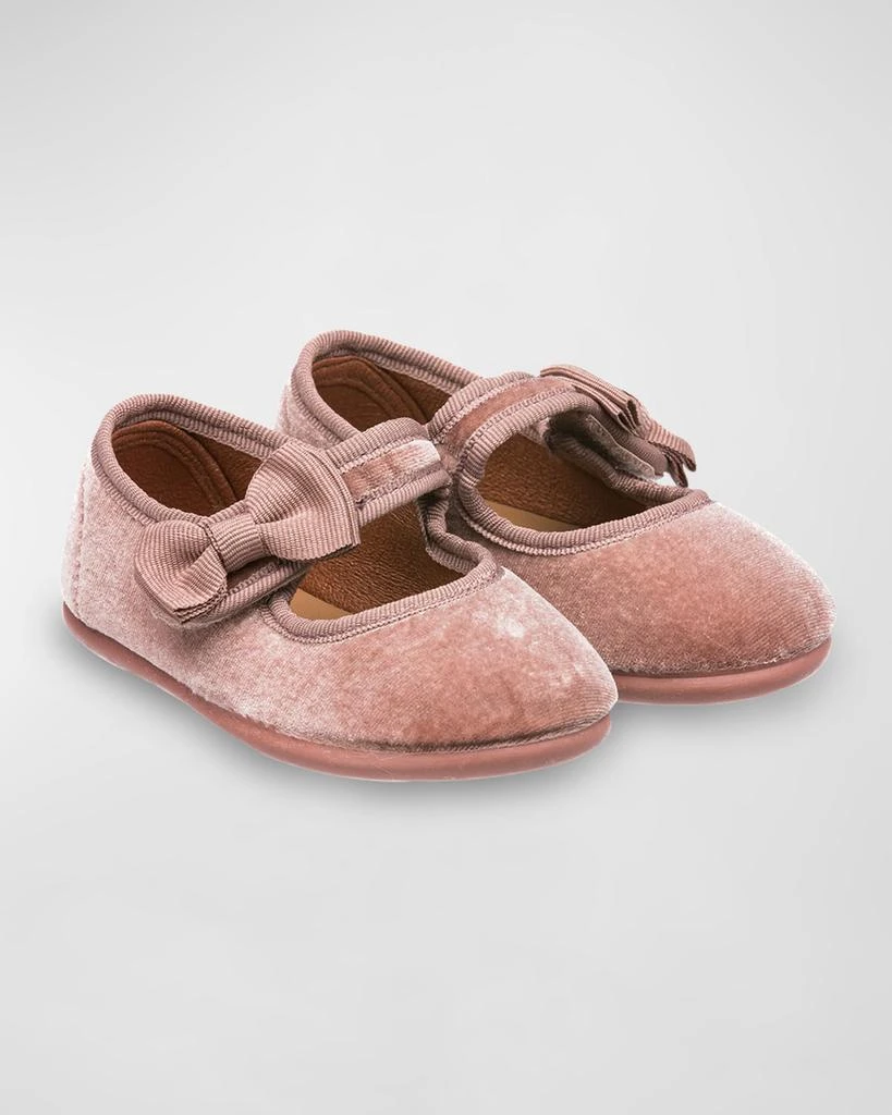 Elephantito Girl
s Velvet Bow Mary Janes, Baby/Toddler/Kids