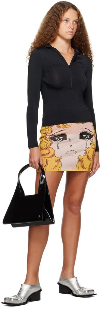 pushBUTTON Yellow Crying Girl Miniskirt 4