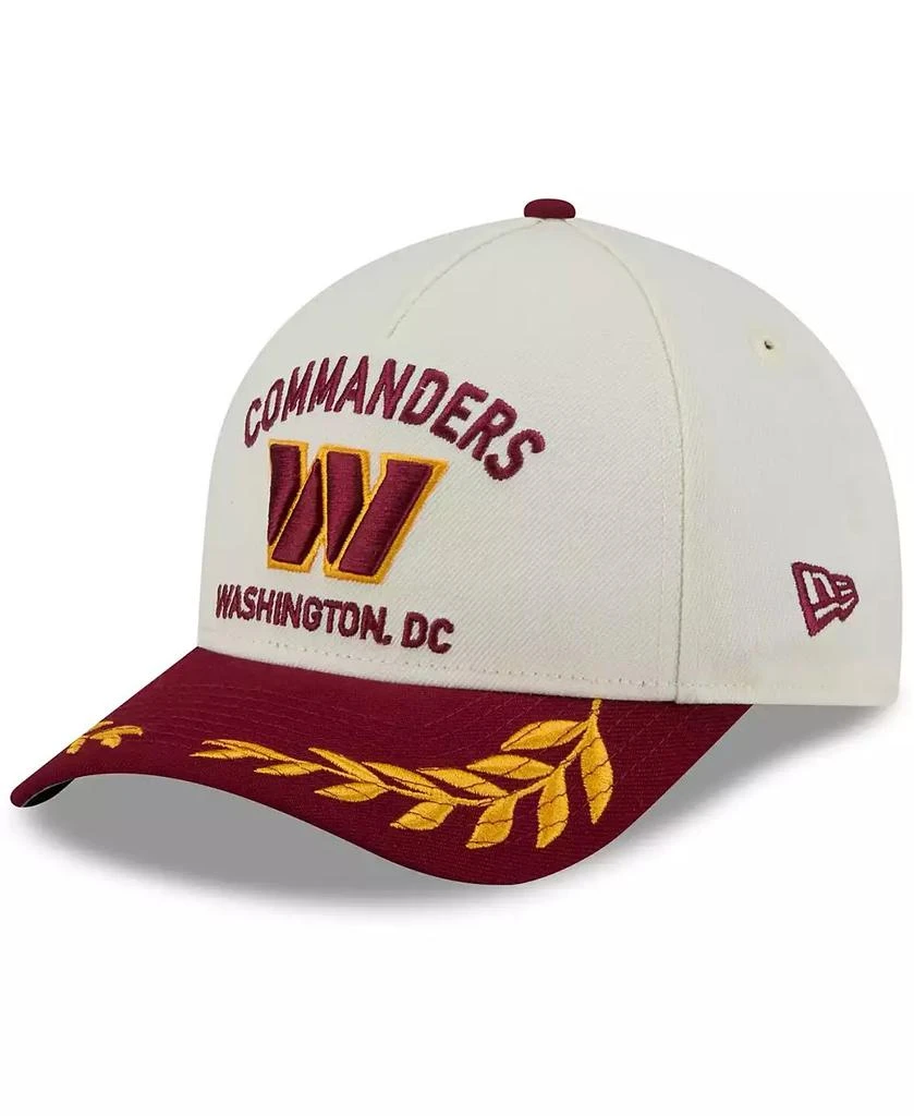 New Era Men's Cream/Burgundy Washington Commanders 2025 NFL Draft 9FORTY A-Frame M-Crown Adjustable Hat 1