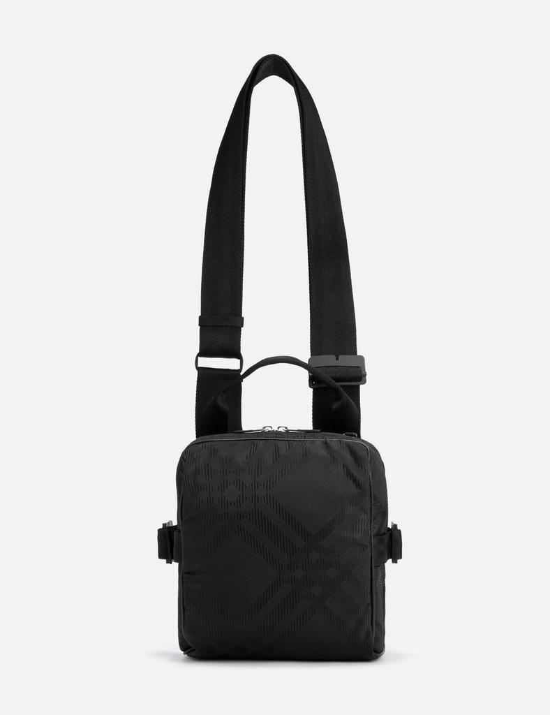 【送料&関税込】Burberry shield Messenger Black Cotton Blend Burberry shield Messenger Black Cotton Blend Crossbody Bag