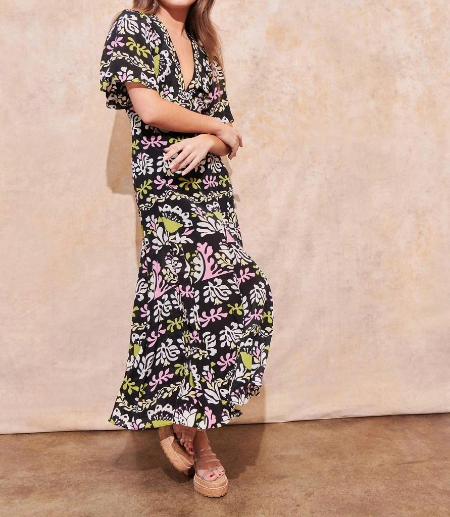 SAYLOR Pia Dress In Black Floral 2