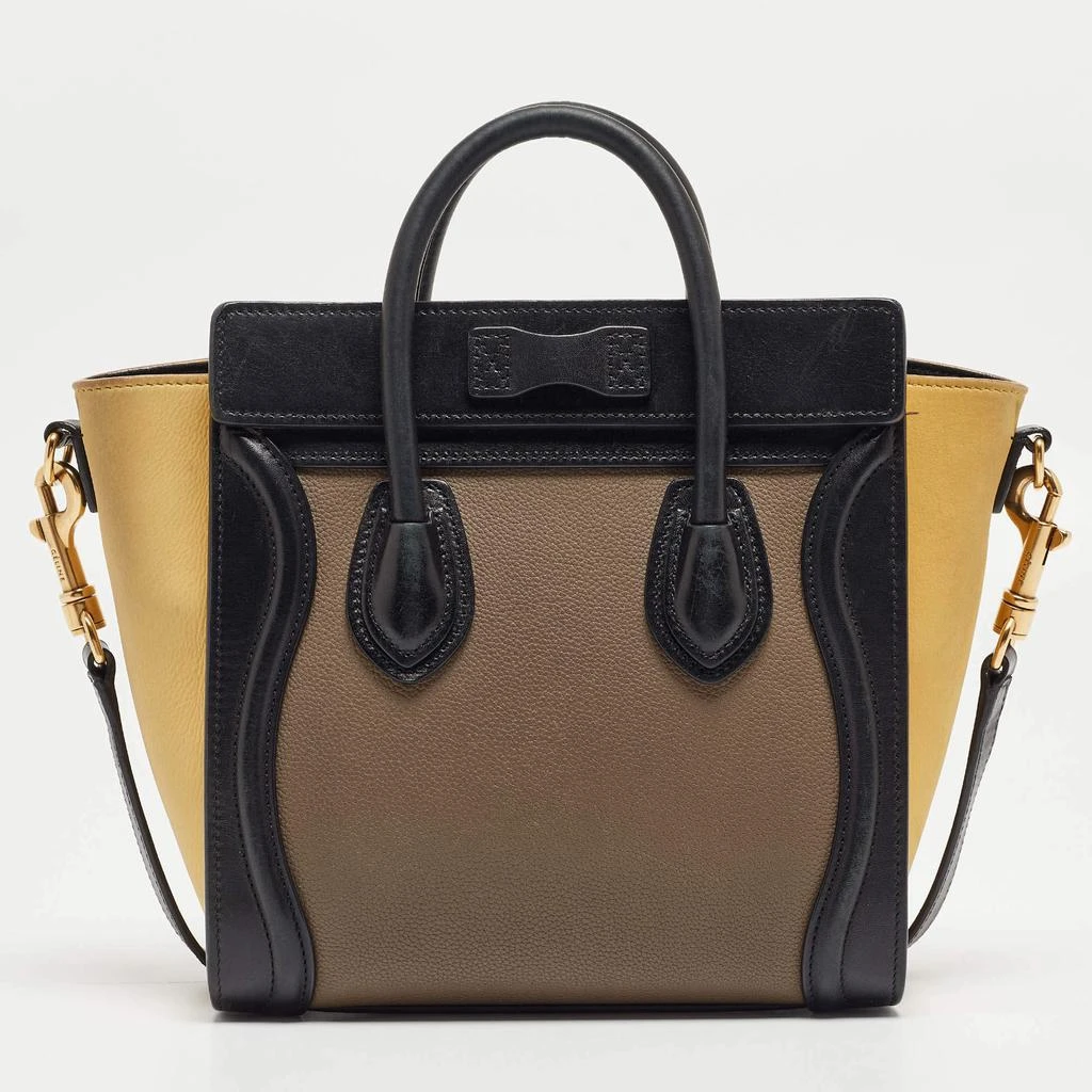 Celine Céline Multicolor Nubuck and Leather Nano Luggage Tote 4