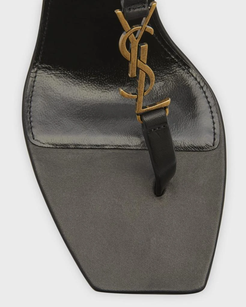 Yves Saint Laurent Vitti Leather YSL T-Strap Sandals 7
