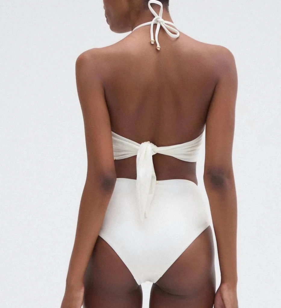 PatBO Jersey Sands Stone Bikini Bottom In Off White 3