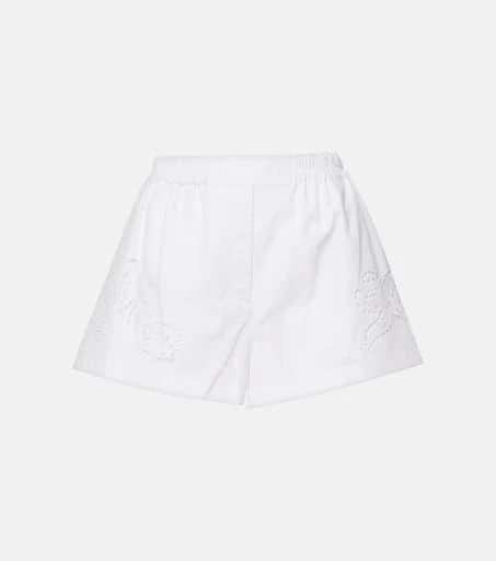 Versace Sangallo embroidered cotton poplin shorts 1