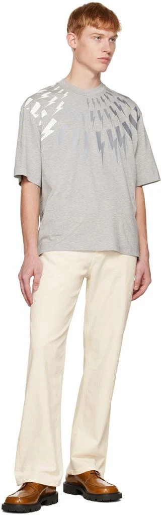 Neil Barrett White Baggy Jeans 4