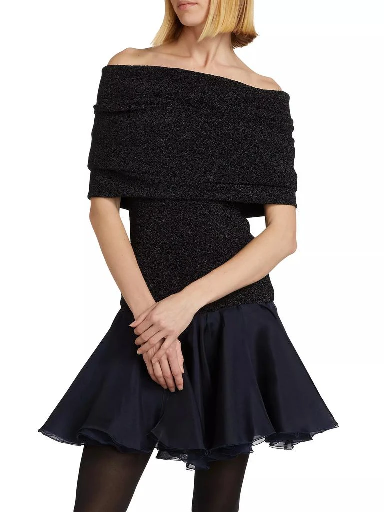Marina Moscone Waisted Bubble Dress with Bias Panels 2