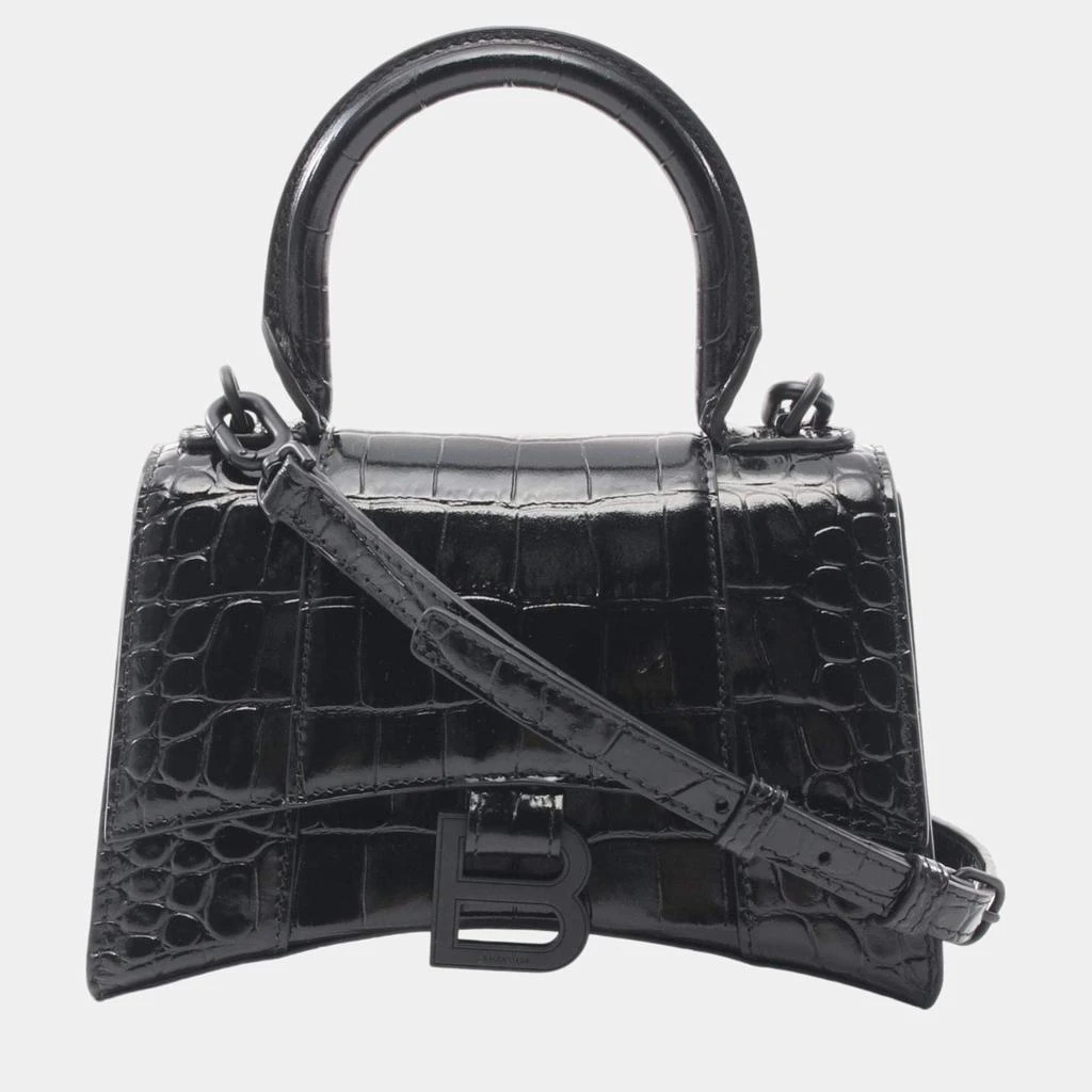 Balenciaga Balenciaga Hourglass Xs  Leather Black Handbag 1