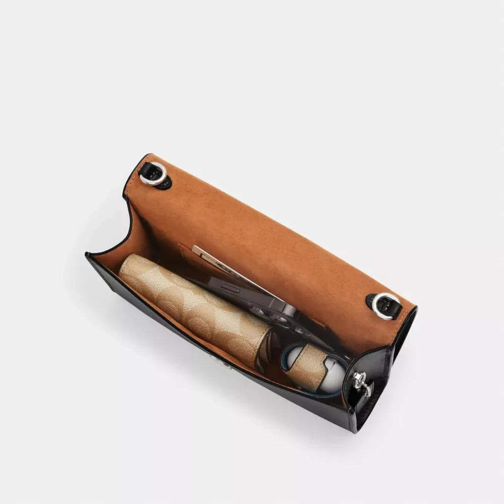 Coach Flap Clutch Crossbody In Signature Canvas 6