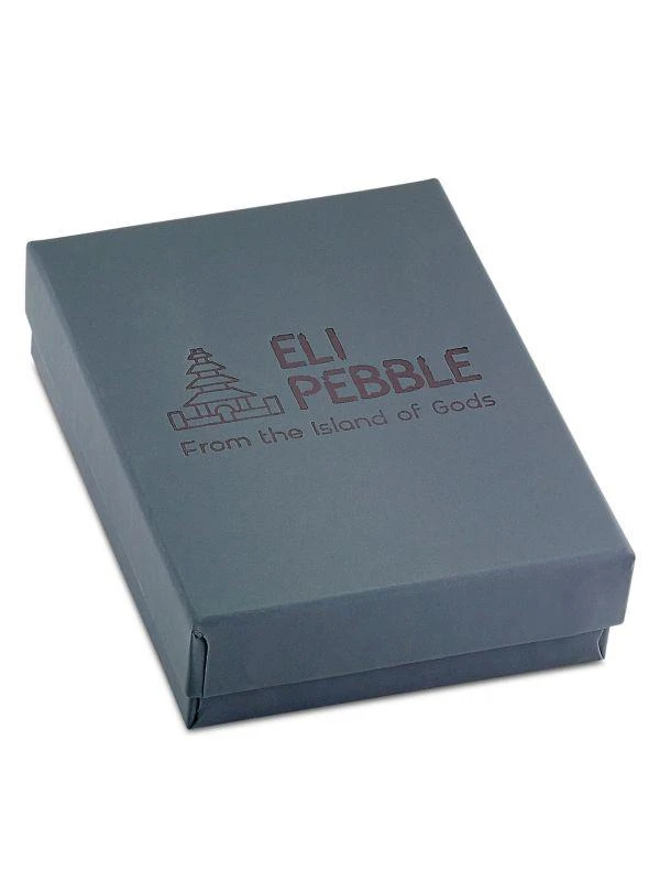 Eli Pebble Stainless Steel Anchor & Leather Wrap Bracelet 2