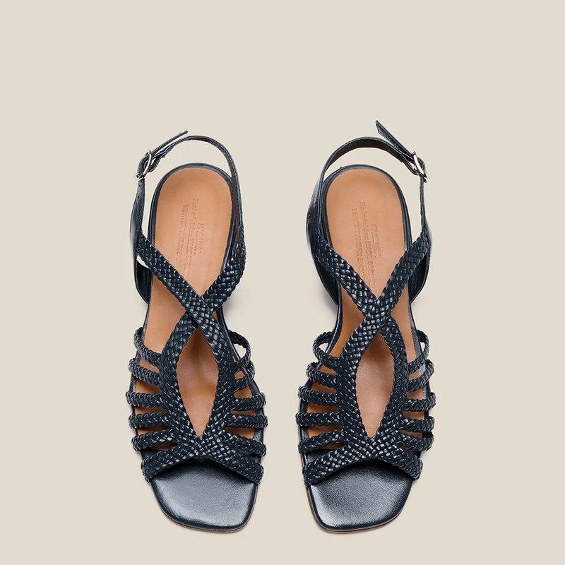 Naguisa Raco Sandal Dark Grey Square Low 2