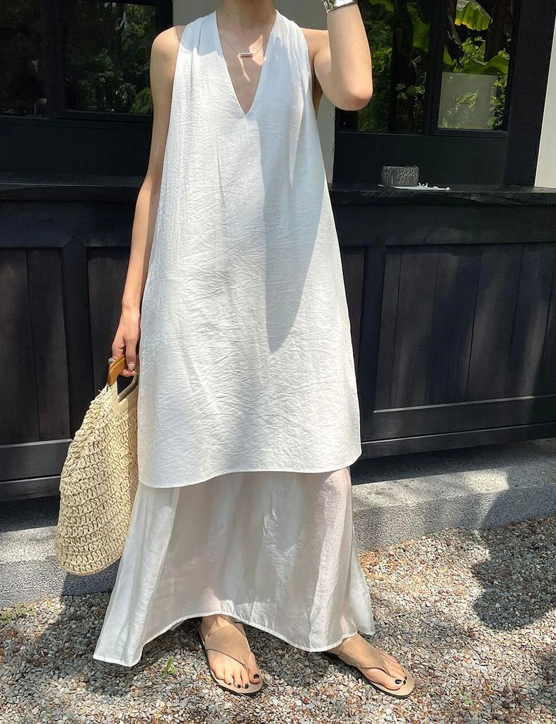 Pixie Market Dakota Layered Dress in White 9
