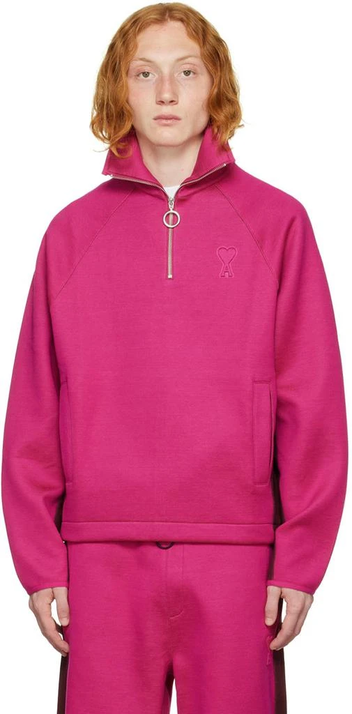 AMI Pink Ami De Cœur Sweatshirt 1