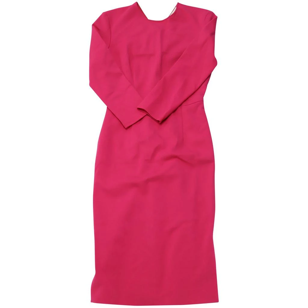 PIERRE BALMAIN Knit Bodycon Midi Dress in Pink Viscose 3