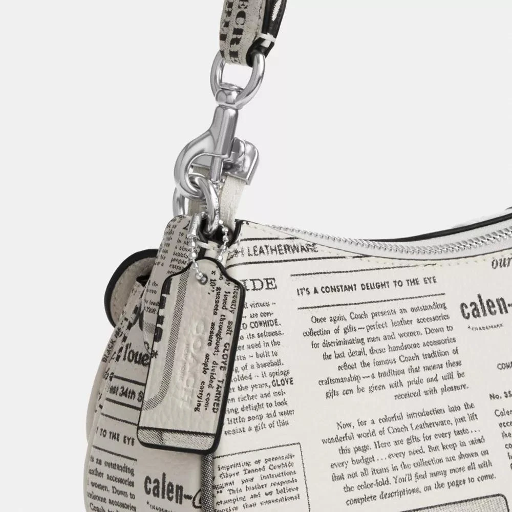 Coach Ashton Shoulder Bag With Newspaper Print 8