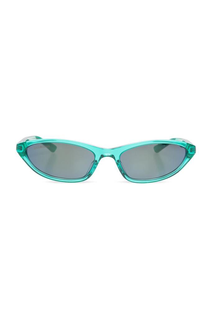 Balenciaga Black Neo Oval 2.0 Sunglasses - Accessories