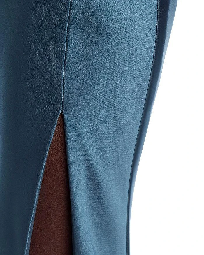 Amsale Asymmetric Draped Gown 6