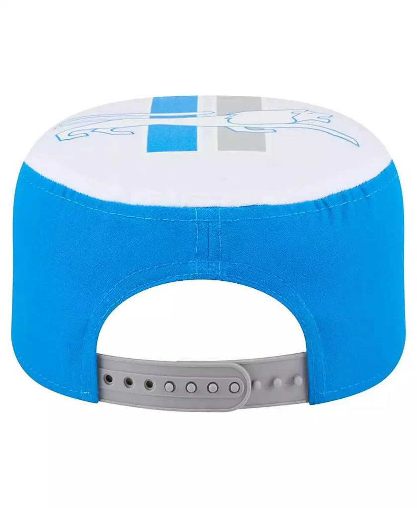 New Era Men's Blue Detroit Lions Throwback Retro Painter Snapback Hat 4