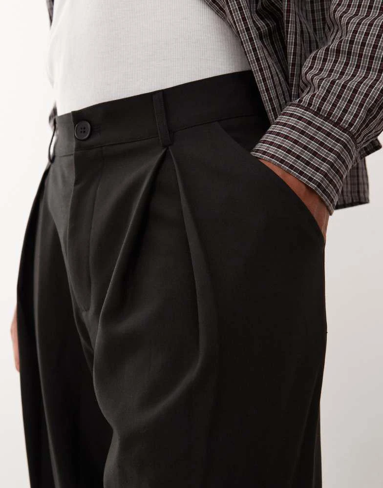 COLLUSION COLLUSION smart wide leg trouser in black 5