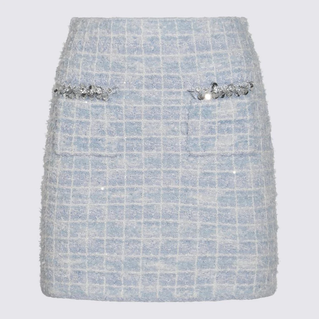 Self Portrait Light Blue Mini Skirt 1