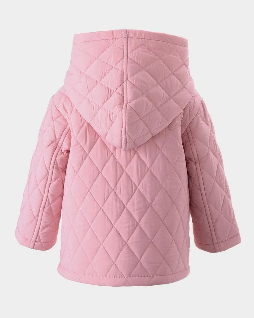 Rachel Riley Girl's Hooded Quilted Jacket, Size 6M-24M 2