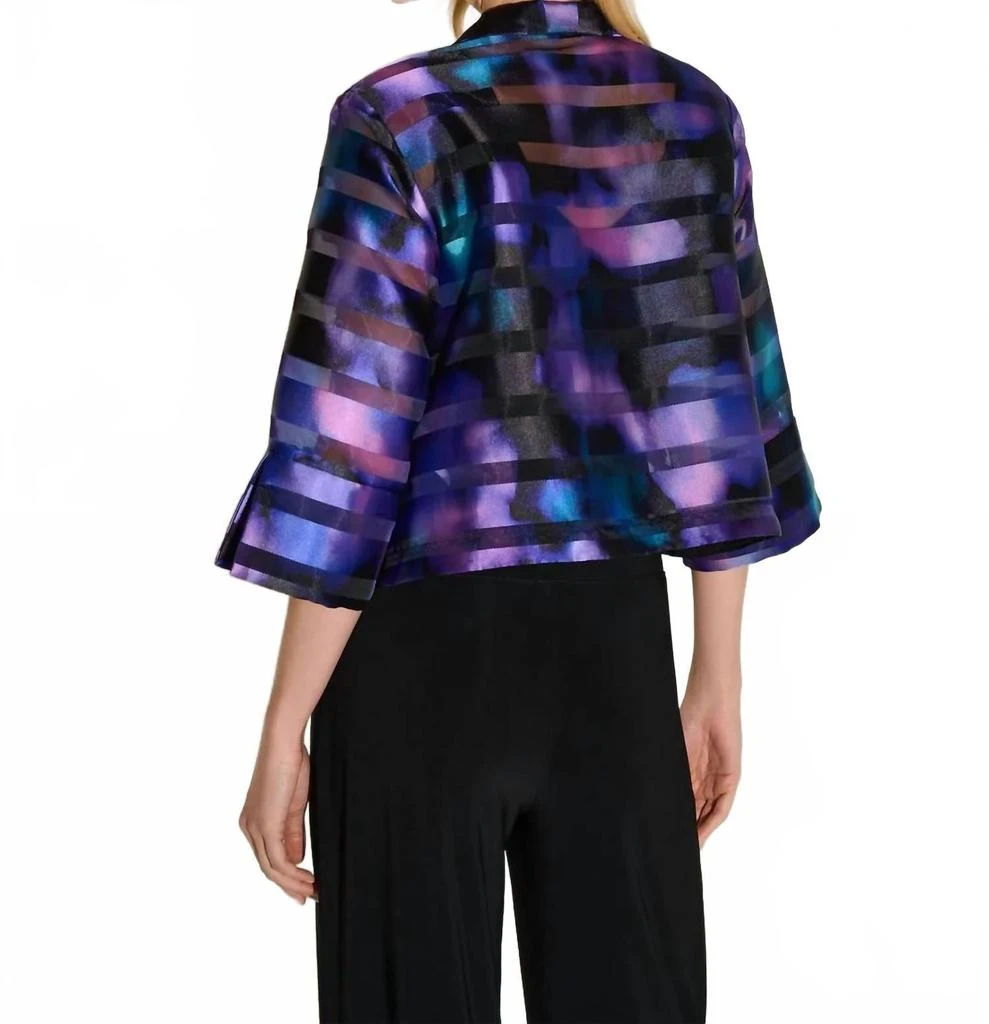 JOSEPH RIBKOFF Abstract Print Swing Style Blazer In Black/multi 2