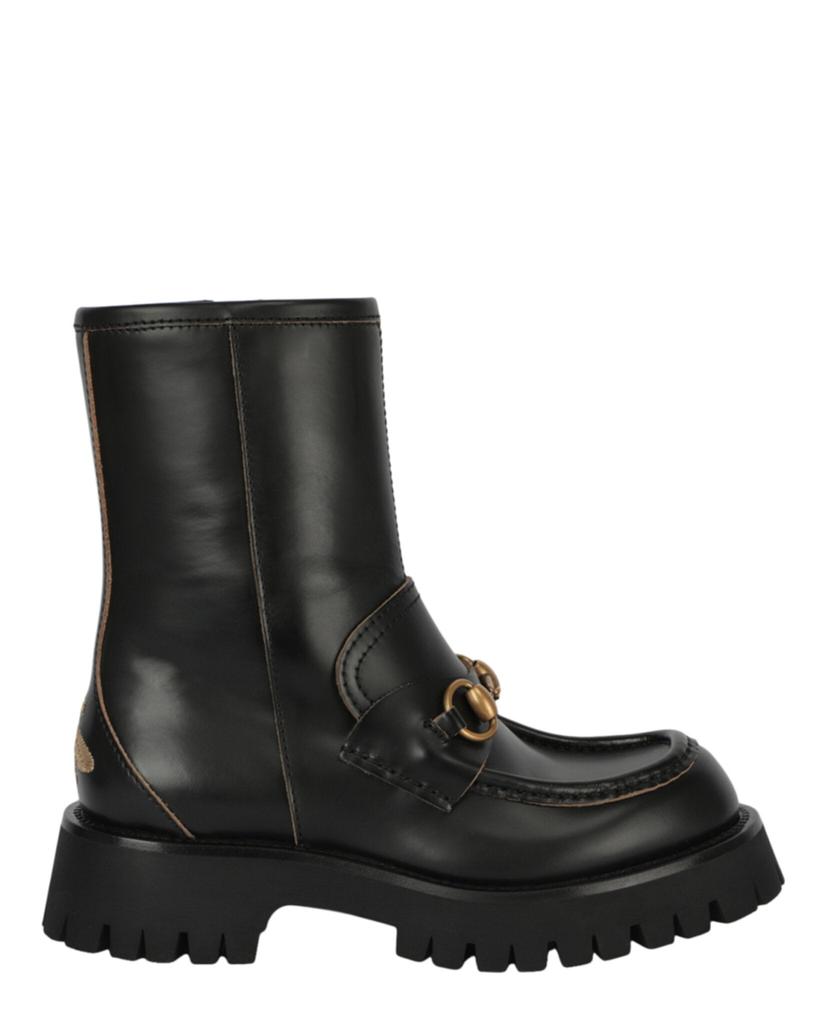 Gucci Horsebit Platform Ankle Boots