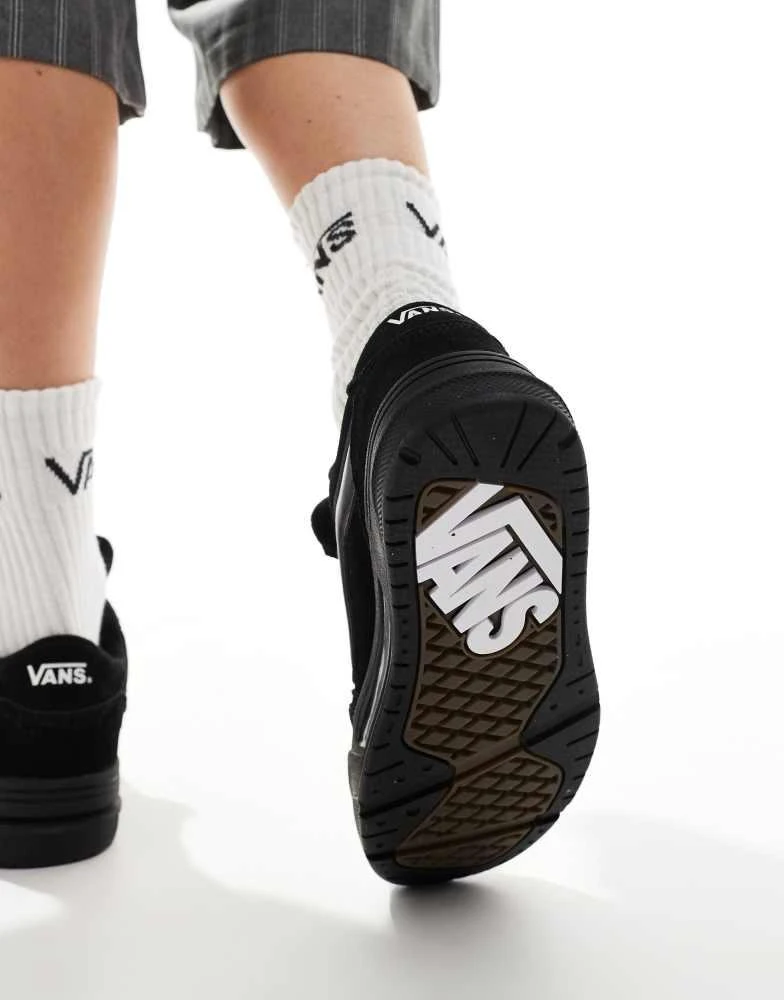 Vans Vans hylane chunky suede trainers in triple black 4