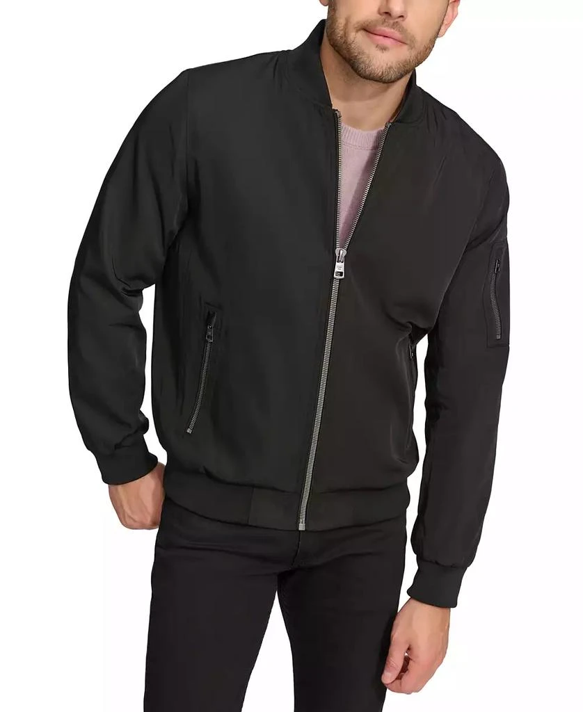 Calvin Klein Men's Solid-Color Zipper Flight Jacket 1