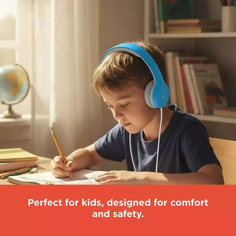 RadioShack Kids Wired Headphones (3304457) - Child-Safe Volume, 3.5mm Plug, Blue 
White 5