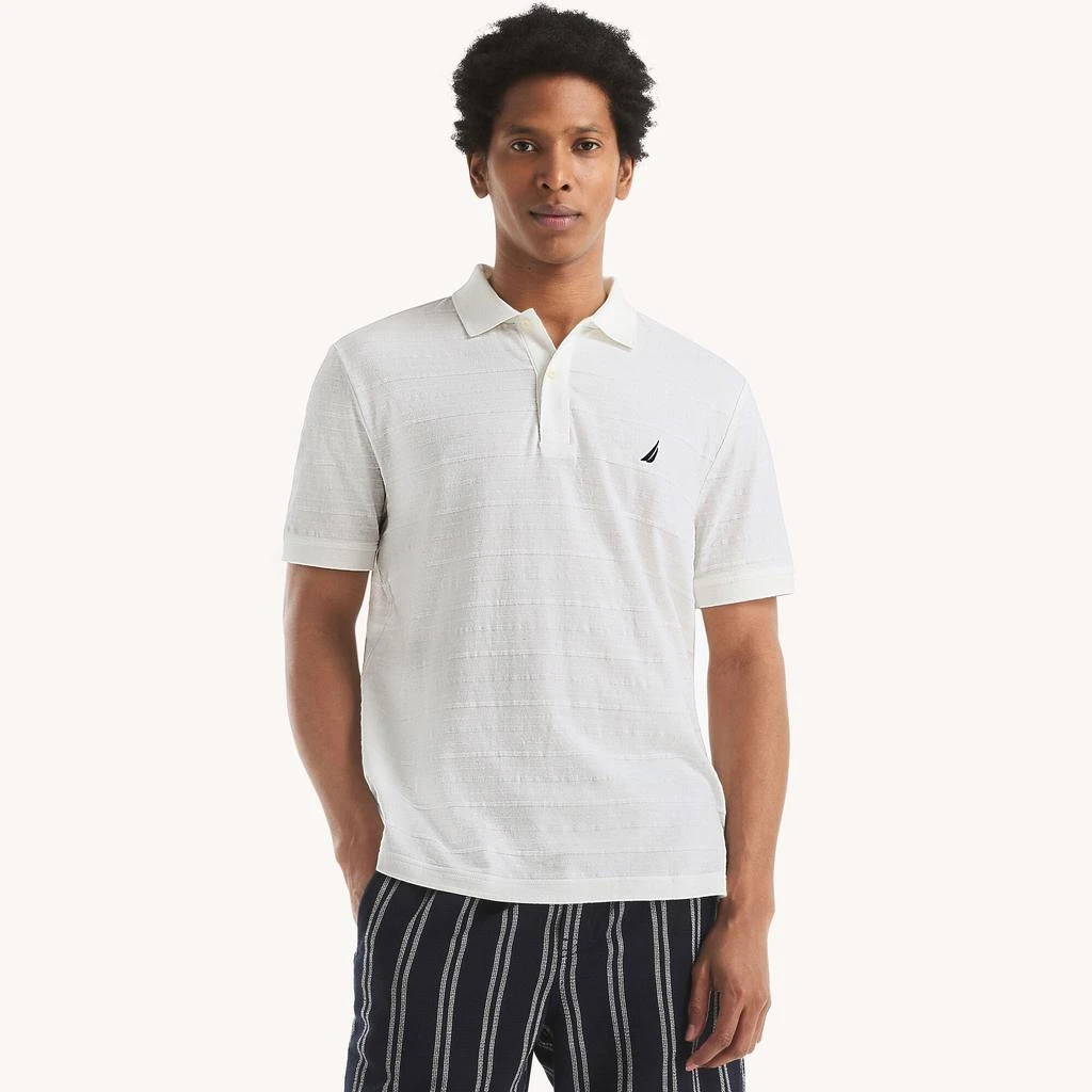 Nautica Mens Classic Fit Shadow Stripe Polo 6