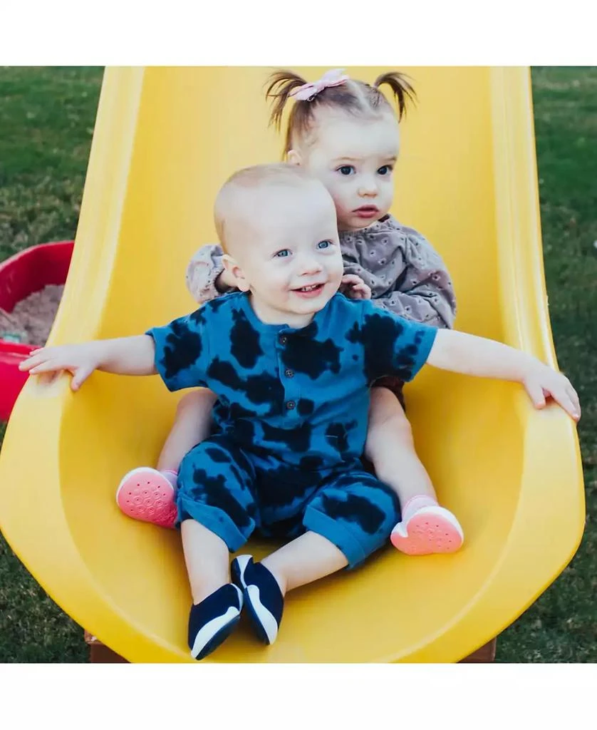 Komuello Infant Boy Girl First Walk Sock Shoes Flat Navy 9