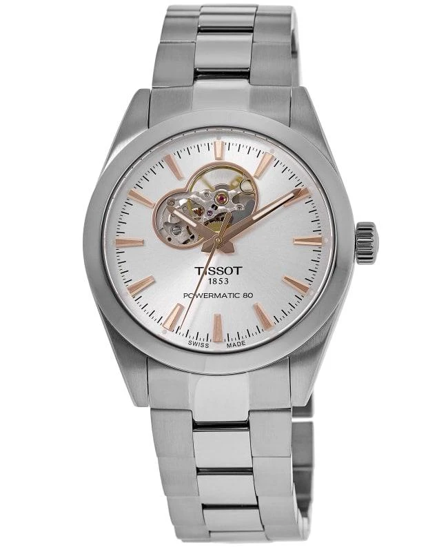 Tissot Tissot Gentleman Open Heart Silver Dial Steel Men's Watch T127.407.11.031.01 1