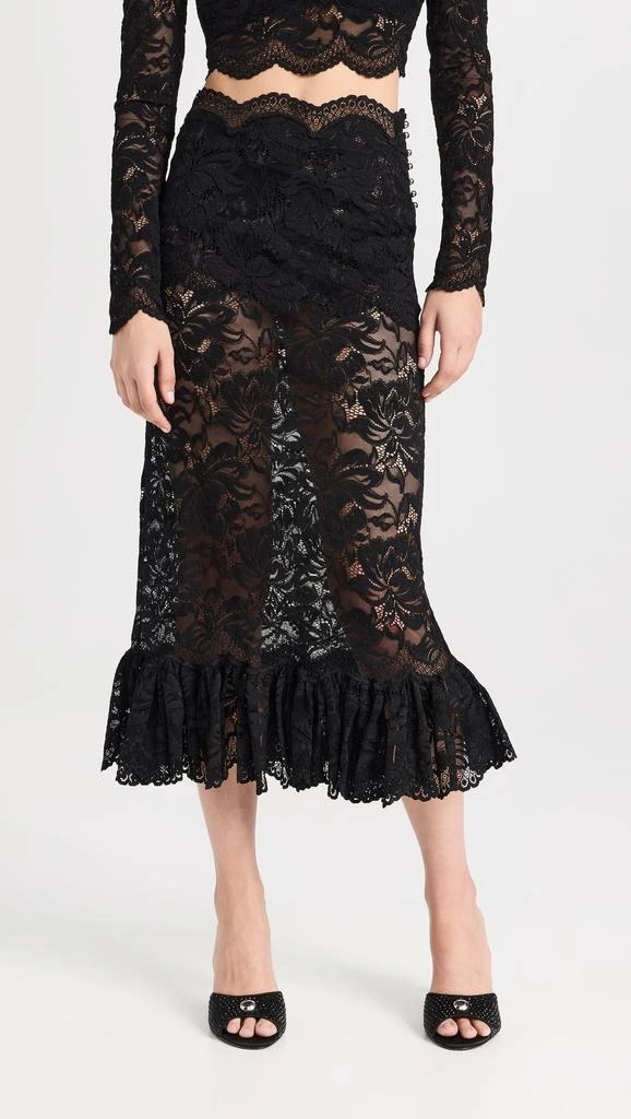 Paco Rabanne Maxi Stretch Lace Skirt 6