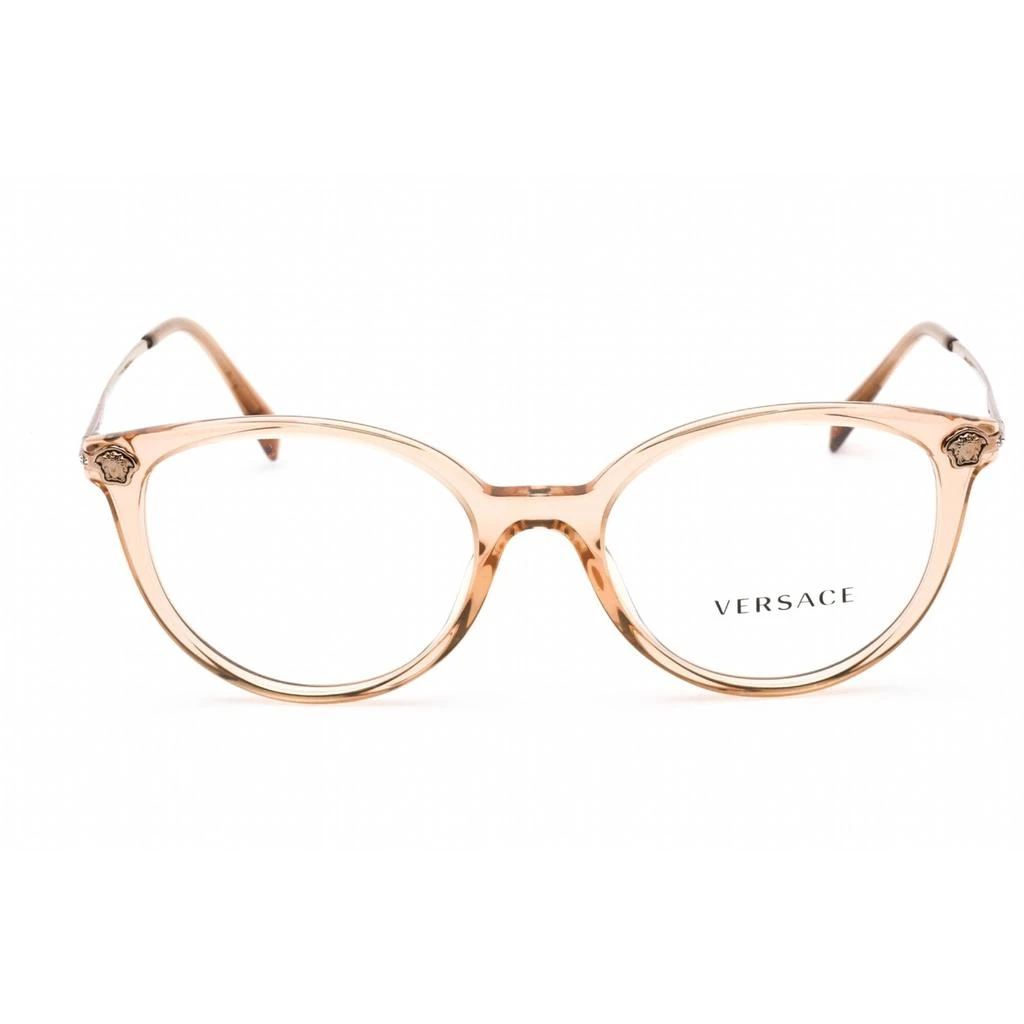 Versace Versace Women's Eyeglasses - Clear Lens Brown Plastic Round Shape Frame | VE3251B 5215 2
