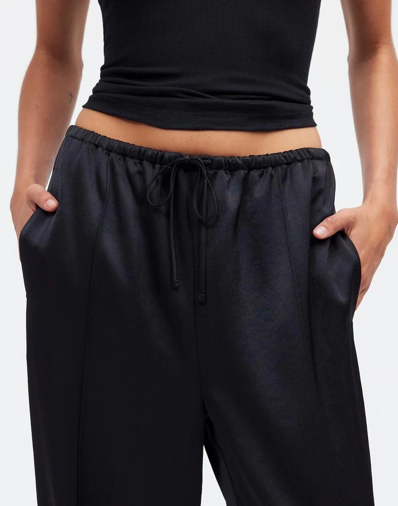 Madewell Tall Pintucked Slim Pull-On Pants in Satin 5