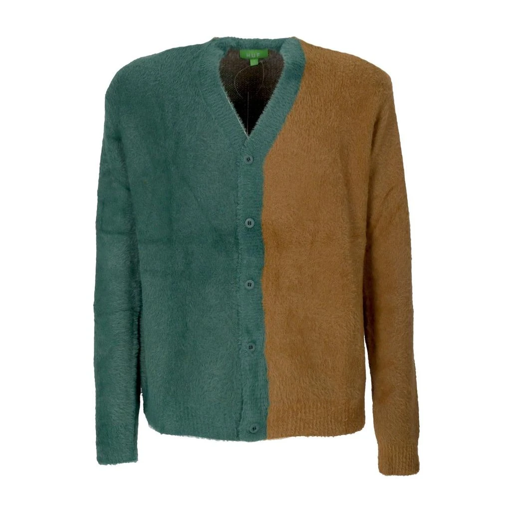 HUF Men's Cardigan Feels Good Cardigan Brown 1